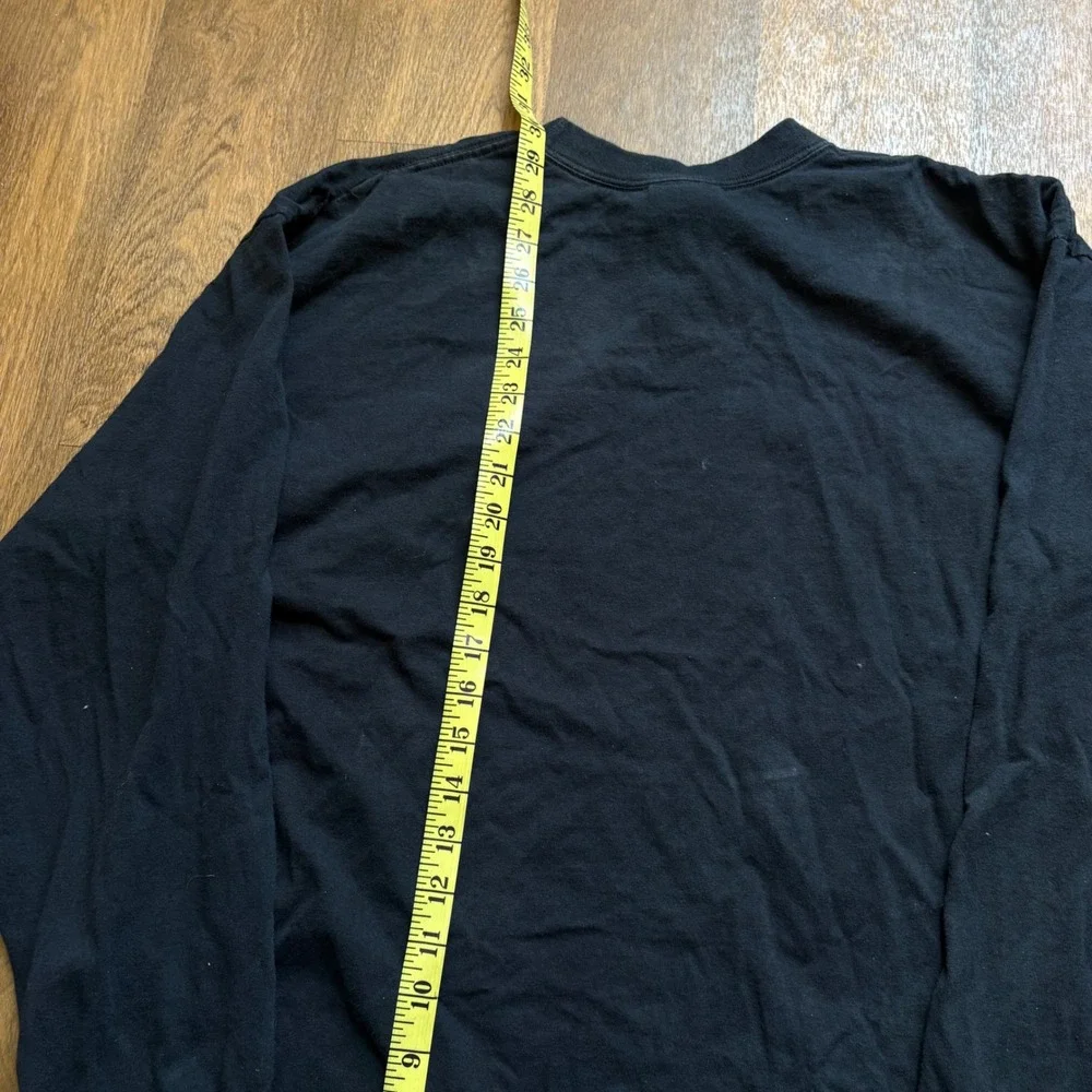 Vintage Sportswear Style Nike Team Black Small Check Longsleeve Basic T Shirt